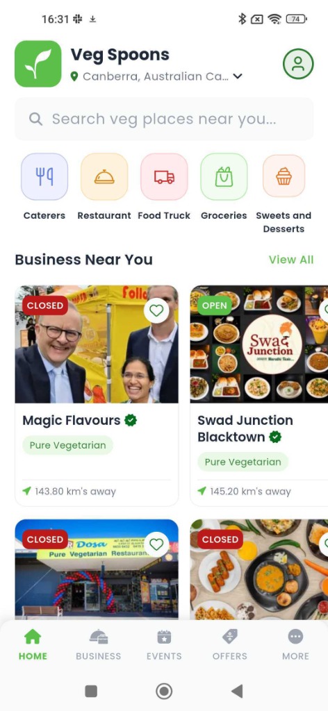 Veg Spoons Android App